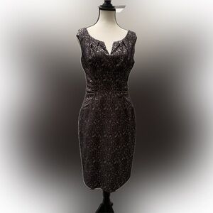 ADRIANNA PAPELL brown lace dress